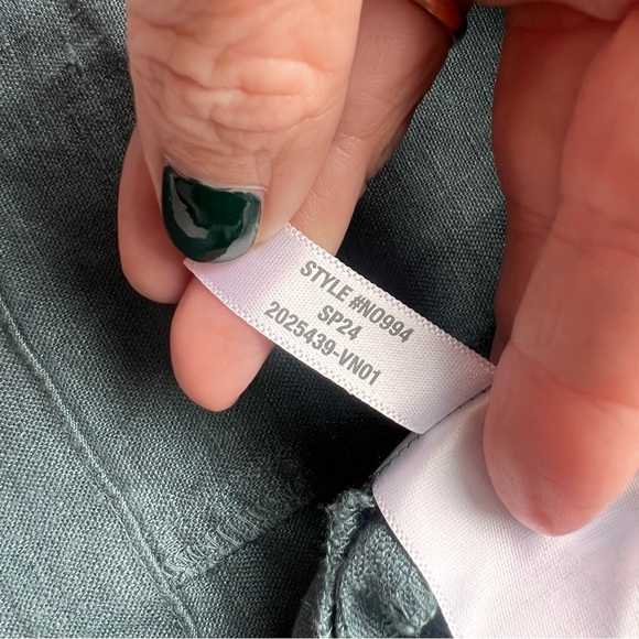 Madewell Flap Pocket Button-Up Shirt in 100% Linen Boxy Oversized Top - Picture 7 of 9